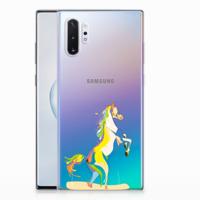 Samsung Galaxy Note 10 Plus Telefoonhoesje met Naam Horse Color - thumbnail