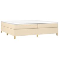 Boxspringframe stof crmekleurig 200x200 cm - thumbnail
