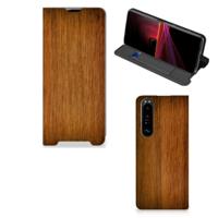 Sony Xperia 1 III Book | Wallet Case | Donker Hout - thumbnail