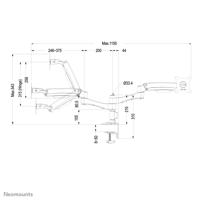 Neomounts Bureausteun FPMA-D980D bevestiging - thumbnail