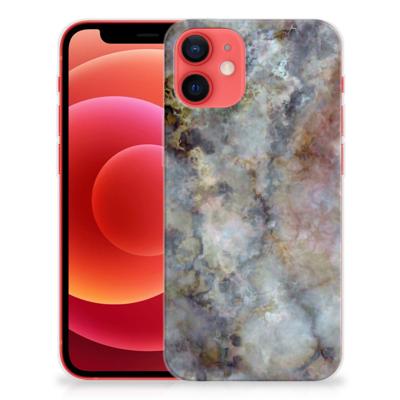 iPhone 12 Mini | TPU | Siliconen hoesje | Marmer Grijs