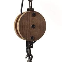 Brilliant Landelijke hanglampMatrix Ø 34cm gunmetal met hout - HK17186S76 - thumbnail