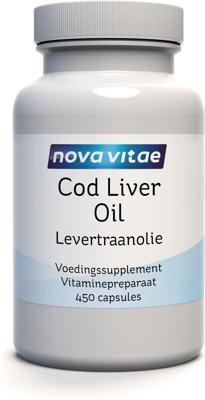 Nova Vitae Levertraanolie capsules 450 Capsules Nova Vitae Levertraanolie capsules 450 Capsules