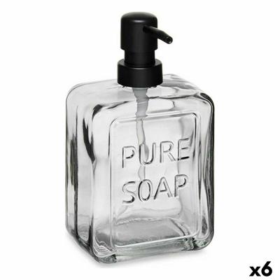 Zeepdispenser Berilo Pure Soap Zwart Kristal Plastic 570 ml 10 x 18 x 6 cm (6 Stuks) Zeepdispenser Berilo Pure Soap Zwart Kristal Plastic 570 ml 10 x 18 x 6 cm (6 Stuks)