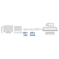 ACT AC7340 USB-C OTG Kabel USB 3.2 Gen2 USB-C Male/USB-A Female - 20 cm - thumbnail