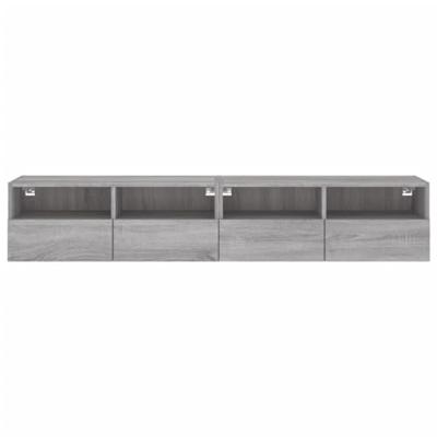 Tv-wandmeubels 2 st 80x30x30 cm bewerkt hout grijs sonoma eiken