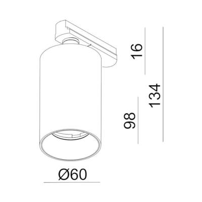 Deko Light Can 707081 LED-railspot GU10 Zwart