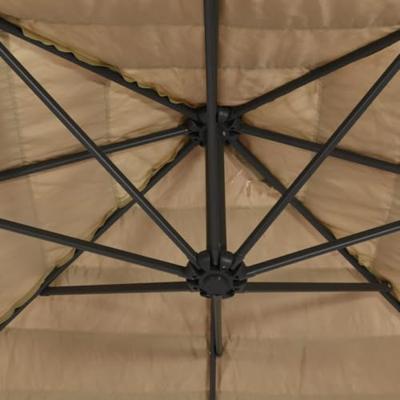 VidaXL Parasol met stalen paal 248x248x248 cm bruin VidaXL Parasol met stalen paal 248x248x248 cm bruin