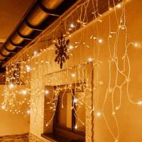 LED Kerstverlichting IJspegels - 10 meter - 200 Leds - 50 strengen (40 cm) - Warm Wit 2700K - IP44 - thumbnail
