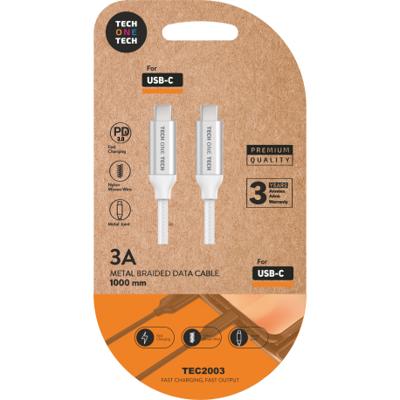 Tech One Tech TEC2204 USB-C naar USB-C kabel 1 m