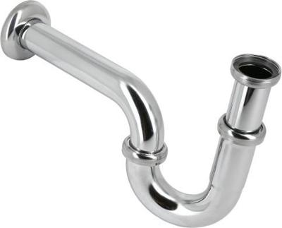 Wastafelsifon met plug - Verchroomd - 1-1/4 x 32mm