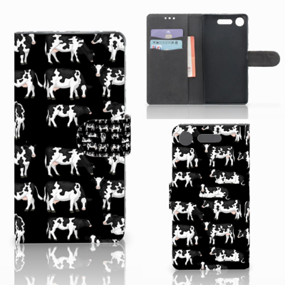 Sony Xperia XZ1 | Telefoonhoesje | Met pasjeshouder | Koetjes