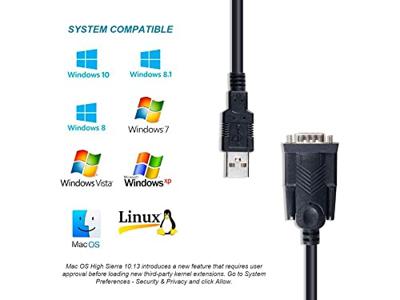 Equip 133391 seriële kabel Zwart 1,5 m USB Type-A DB-9