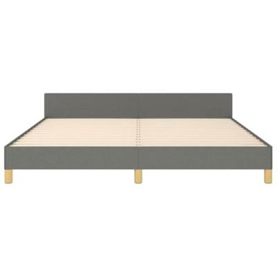 Bedframe zonder matras stof donkergrijs 160x200 cm