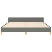 Bedframe zonder matras stof donkergrijs 160x200 cm - thumbnail