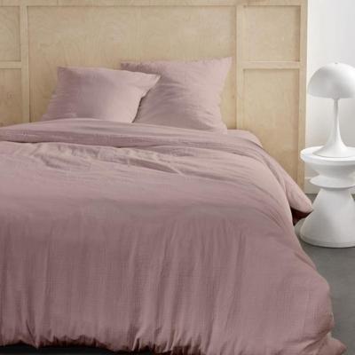 Bedset - TODAY - 123667 - 2 personen - 260x240cm - Effen katoenen gaas - Zandroze