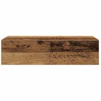 Wandschap met lades 60x26,5x15 cm bewerkt hout oud houtkleurig - thumbnail