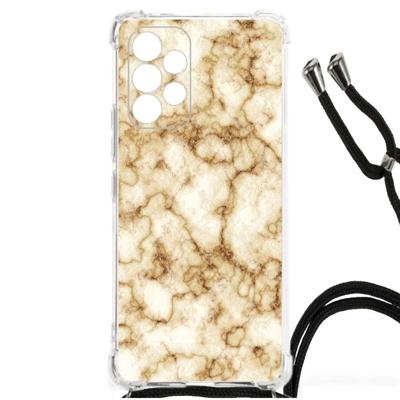 Samsung Galaxy A53 Anti-Shock Hoesje Marmer Goud Samsung Galaxy A53 Anti-Shock Hoesje Marmer Goud