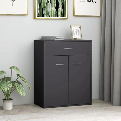 vidaXL Dressoir 60x30x75 cm spaanplaat grijs vidaXL Dressoir 60x30x75 cm spaanplaat grijs