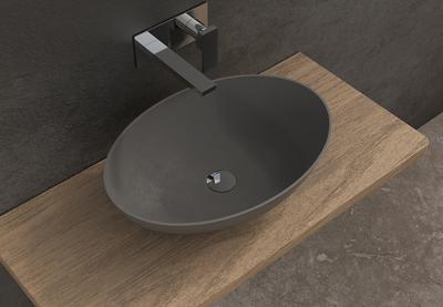 SSI Design Solid Thin ovale waskom 60x40x14,5cm donkergrijs SSI Design Solid Thin ovale waskom 60x40x14,5cm donkergrijs