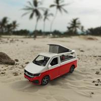 Kids Globe vw transporter camper die-cast pull back, 13,5cm - thumbnail