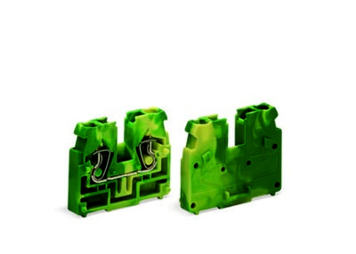 WAGO 869-327 Doorgangsklem Veerklem Groen, Geel 100 stuk(s)