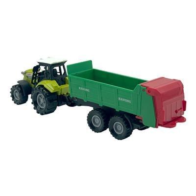 Dutch Farm Tractor met Trailer 1:48 + Licht en Geluid Assorti Dutch Farm Tractor met Trailer 1:48 + Licht en Geluid Assorti