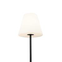 QAZQA Buiten vloerlamp zwart met witte kap 35 cm IP65 - Virginia - thumbnail
