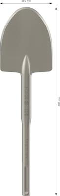 Bosch Accessories 1618601017 Bosch Power Tools Schepbeitel 110 mm Gezamenlijke lengte 400 mm SDS-Max 1 stuk(s)