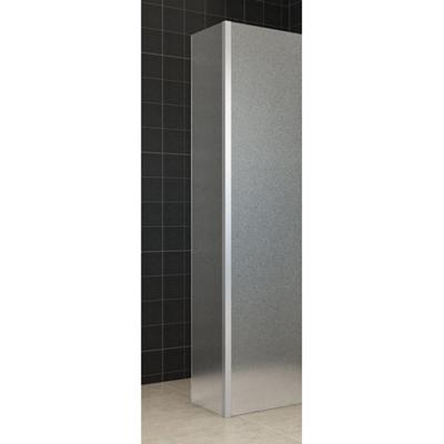 Wiesbaden Zijpaneel 350x2000mm met Hoekprofiel voor Inloopdouche - NANO - Geheel Mat Glas/Chroom