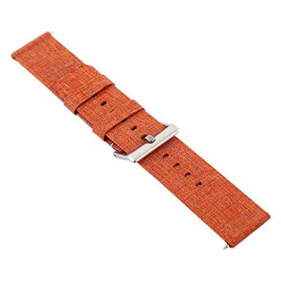 Canvas nylon bandje Fitbit Versa 1 / 2 & Lite - Licht Oranje