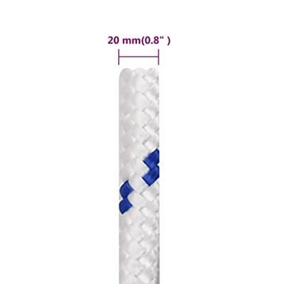 Boot touw 20 mm 50 m polypropyleen wit Boot touw 20 mm 50 m polypropyleen wit