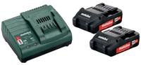 Metabo 685161000 Basic-Set 2 x 2.0 Ah Gereedschapsaccu 18 V 2.0 Ah Li-ion - thumbnail