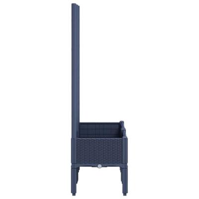 VidaXL Plantenbak met latwerk 80x40x142 cm polypropeen blauwgrijs VidaXL Plantenbak met latwerk 80x40x142 cm polypropeen blauwgrijs