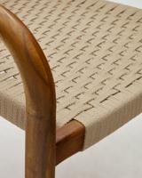 Kave Home Tuin / Eetkamerstoel 'Nina' kleur Beige walnoot - thumbnail