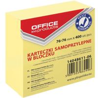 OFFICE products memoblok, 76 x 76 mm, 400 vel, geel - thumbnail