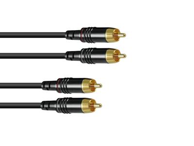 SOMMER CABLE RCA Cable 2x2 3m bk Hicon SOMMER CABLE RCA Cable 2x2 3m bk Hicon
