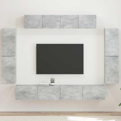 TV-kast 4 pcs Beton Grijs