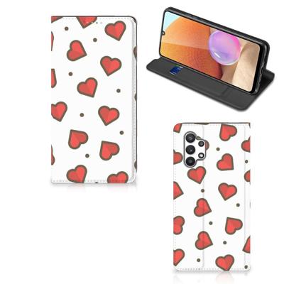 Samsung Galaxy A32 4G | A32 5G Enterprise Editie | Hoesje met Magneet | Hearts Samsung Galaxy A32 4G | A32 5G Enterprise Editie | Hoesje met Magneet | Hearts