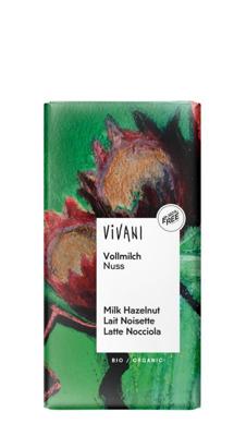 Vivani Chocolade melk met hazelnoten - 100 gram