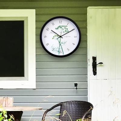 NeXtime NE-4315 Buitenklok Anethium 30.5 cm Zwart/Wit NeXtime NE-4315 Buitenklok Anethium 30.5 cm Zwart/Wit