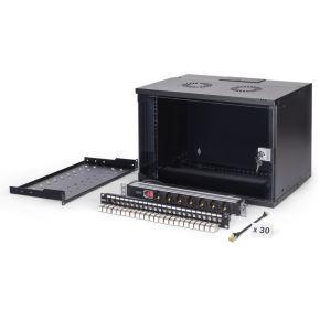 Digitus 19 network bundle, 7U cabinet and equipment, bl Zwart