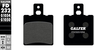 GALFER remblokken "fd232" brake pad fd232 g1054 organic standard