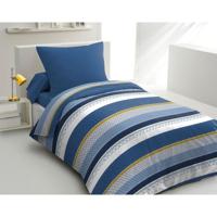 HOME PASSION STANIS microvezel dekbedset - 1 dekbedovertrek 140 x 200 cm + 1 kussensloop 63 x 63 cm - Blauw - thumbnail