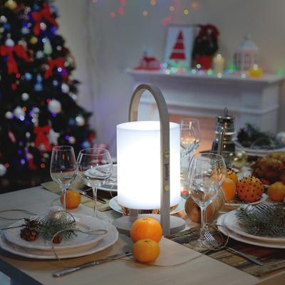 LUMISKY Woody LED draadloze lantaarn - H 37 cm - Wit