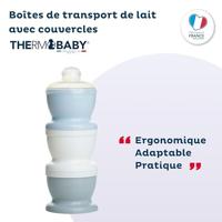 Melktransportcontainer - THERMOBABY - Met deksels - Blauw - thumbnail
