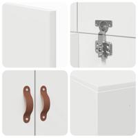 Bedframe met opslag Wit 200 x 100 x 31.5 cm Bewerkt hout - thumbnail