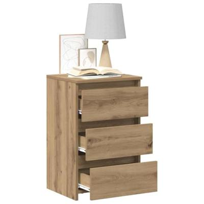 Nachtkastjes 2 st 40x35x62,5 cm bewerkt hout artisanaal eiken