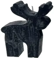 Home Society kaars rendier 2.5x2.5x10cm zwart 1 stuks - thumbnail