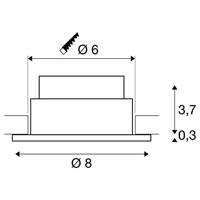 SLV Ronde inbouwspotPatta 8cm - 7,3w - 1800-3000K metaalgrijs - 1002100 - thumbnail